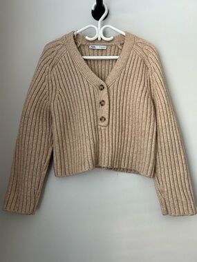 Zara Chunky Cropped Sweater